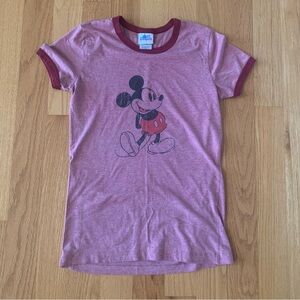 Disneyland Mickey Mouse Red Ringer Tee Size XL